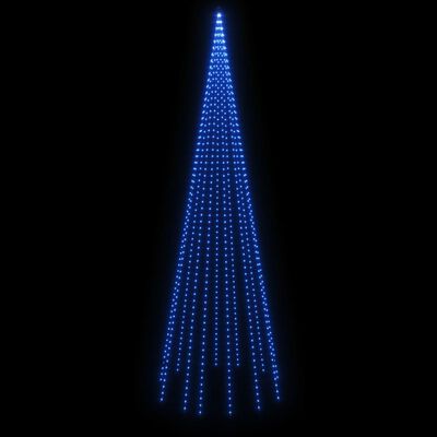 vidaXL LED-Weihnachtsbaum für Fahnenmast Blau 732 LEDs 500 cm