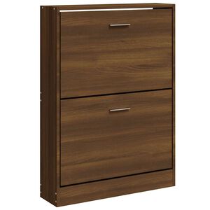vidaXL Schuhschrank Braun Eichen-Optik 59x17x81 cm Holzwerkstoff