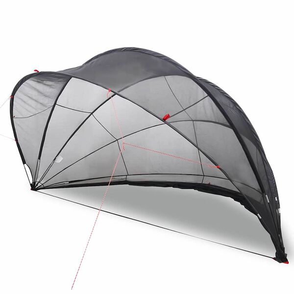 vidaXL Pool-Dome Schwarz 472 x 460 x 229 cm