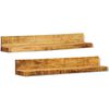 vidaXL Wandregale 2 Stk. Massivholz