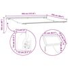 vidaXL Einziehbare Markise Mehrfarbig 350 x 250 cm Stoff und Stahl