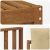 vidaXL Sofagarnituren 8 pcs Natur und Beige Massivholz Akazie