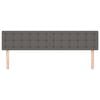 vidaXL Kopfteile Grau 180x5x78/88 cm Kunstleder
