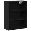 vidaXL Highboard 2 pcs Schwarz Eichen-Optik Holzwerkstoff