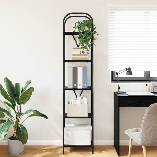 vidaXL Regal Schwarz Eichen-Optik 40 x 30 x 183 cm Holzwerkstoff