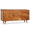 vidaXL Sideboard Massivholz mit geschnitzten T&uuml;ren 160&times;40&times;75 cm