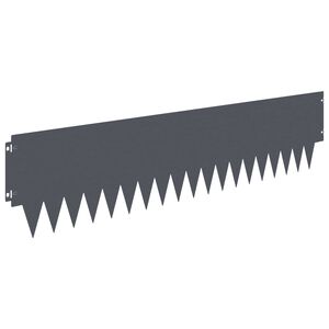 vidaXL Raseneinfassung 20 pcs 103 x 25 cm Metall Anthrazit