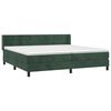 vidaXL Boxspringbett mit Matratze Dunkelgr&uuml;n 200x200 cm Samt