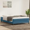 vidaXL Boxspringbett mit Matratze Dunkelblau 140x210 cm Samt