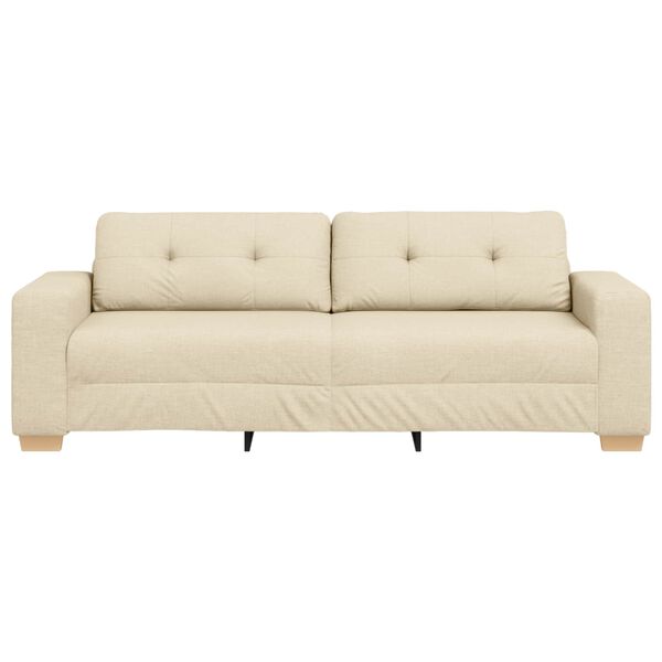 vidaXL 3-Sitzer-Sofa Creme 180 cm Stoff