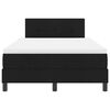 vidaXL Boxspringbett mit Matratze mit LED Schwarz 120 x 190 cm Stoff
