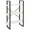 vidaXL B&uuml;cherregal 3 B&ouml;den Wei&szlig; 80x30x105 cm Massivholz Kiefer