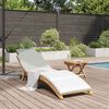 vidaXL Garten Sonnenliege Braun 198 x 55 x 58,5 cm Massivholz Teak