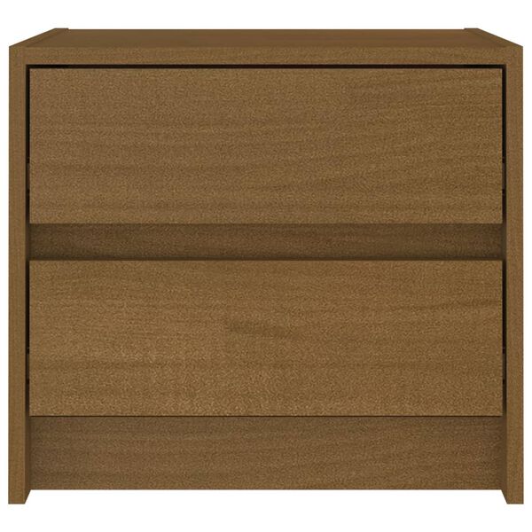 vidaXL Nachtschr&auml;nke 2 Stk. Honigbraun Massivholz Kiefer