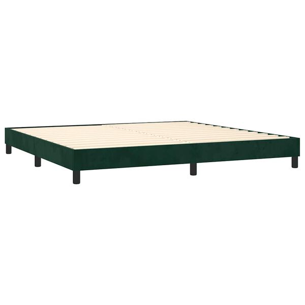 vidaXL Boxspringbettgestell Dunkelgr&uuml;n 200x200 cm Samt