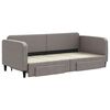 vidaXL Tagesbett Ausziehbar mit Schubladen Taupe 90x200 cm Stoff