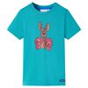 Kinder-Kurzarmshirt Dunkles Minzgr&uuml;n 140