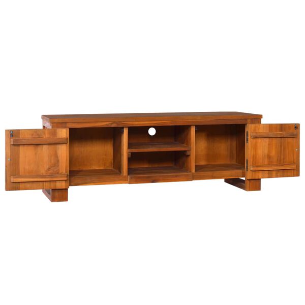vidaXL TV-Schrank 110x30x40 cm Teak Massivholz