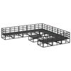 vidaXL Garten-Sofa-Set mit Kissen 12 pcs Schwarz Aluminium