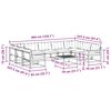 vidaXL Outdoor-Sofagarnitur mit Kissen 10 pcs Natur und Creme