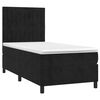 vidaXL Boxspringbett mit Matratze & LED Schwarz 90x190 cm Samt