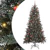 vidaXL K&uuml;nstlicher Weihnachtsbaum Gr&uuml;n 210 cm PVC, Plastik und Stahl