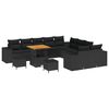 vidaXL Gartensofa-set 13 stk. Schwarz Poly-Rattan