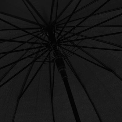 vidaXL Regenschirm Automatisch Schwarz 120 cm