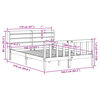 vidaXL Massivholzbett ohne Matratze Wei&szlig; 160x200 Kiefernholz