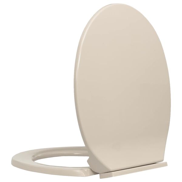 vidaXL Toilettensitz mit Absenkautomatik Aprikose Oval