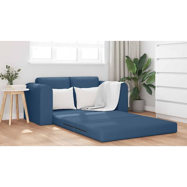 vidaXL Schlafsofa 60cm Blau Stoff