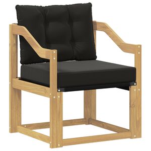 vidaXL Outdoor-Sofa Massives Akazienholz und Textilene Wei&szlig;