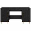 vidaXL Schreibtisch mit Regal Schwarz Eichen-Optik 140 x 50 x 75 cm