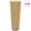 vidaXL M&ouml;belbeine 12 pcs Braun &Oslash; 44 x 100 mm Massives Eukalyptus Holz