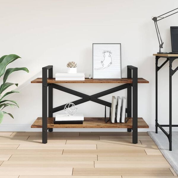 vidaXL B&uuml;cherregal Altholz 100 x 33,5 x 64 cm Holzwerkstoff