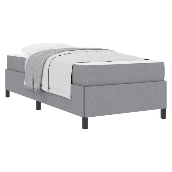 vidaXL Boxspringbett Hellgrau 90 x 190 cm Stoff