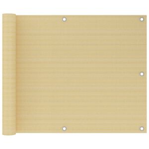 vidaXL Balkon-Sichtschutz Beige 75x400 cm HDPE