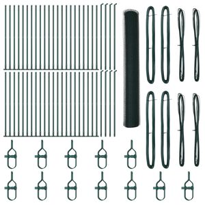 vidaXL Zaunpfosten Gr&uuml;n 100 x 1,2 m (13 mm Maschenabstand)