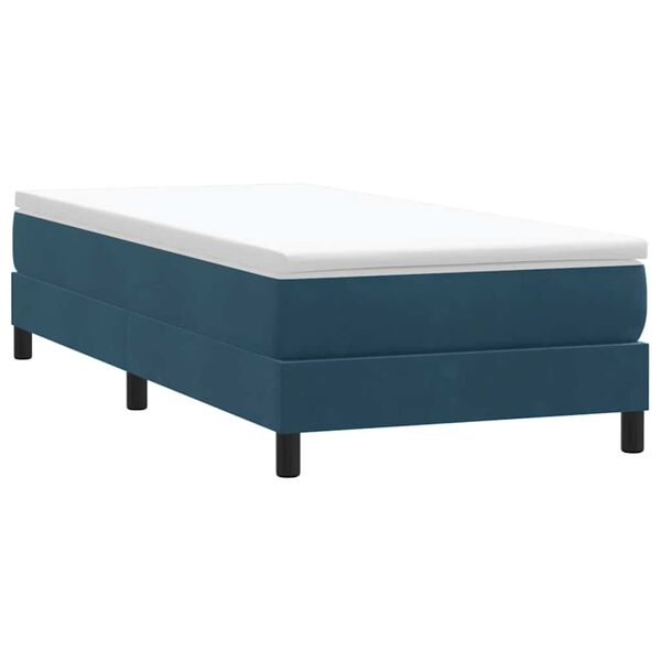vidaXL Boxspringbett ohne Matratze Dunkelblau 90x210 cm Samt