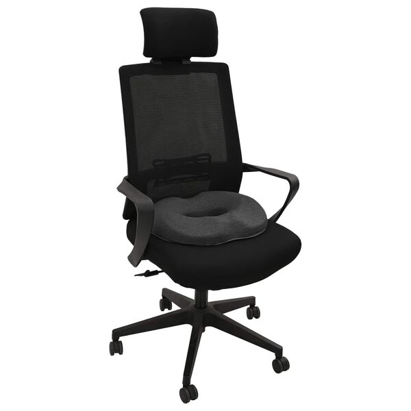 vidaXL Sitzkissen Einfarbig Dunkelgrau 42 x 36,5 x 8 cm Viscoschaum