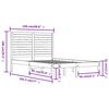 vidaXL Massivholzbett Wei&szlig; 120x190 cm