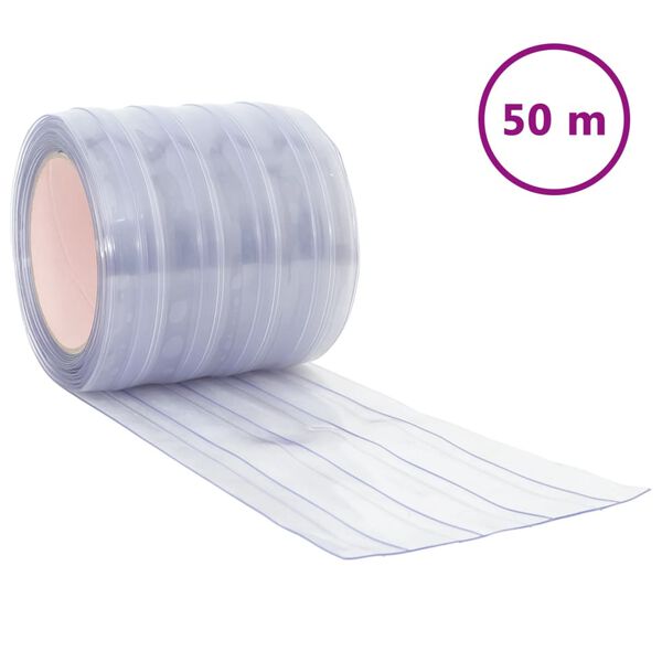 vidaXL T&uuml;rvorhang Transparent 200x1,6 mm 50 m PVC