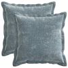 vidaXL Kissenbezug 2 stk. HOUTEN Himmelblau 30 x 30 cm Chenille-Stoff