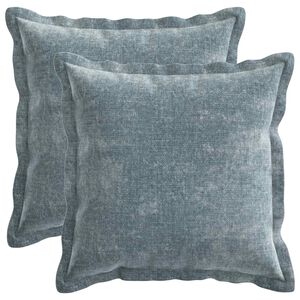 vidaXL Kissenbezug 2 stk. HOUTEN Himmelblau 30 x 30 cm Chenille-Stoff
