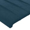 vidaXL Kopfteil mit Ohren Dunkelblau 203x23x118/128 cm Samt
