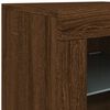 vidaXL Sideboard mit LED-Leuchten Braun Eichen-Optik 162x37x67 cm