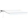 vidaXL Manueller Markisenrahmen mit LEDs Wei&szlig; 3 x 2,5 m