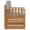 vidaXL Outdoor-Sofagarnitur mit Kissen Natur 71 x 63 x 73 cm