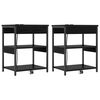 vidaXL Nachttisch 2 stk. Schwarz Eichen-Optik 41 x 31 x 51 cm