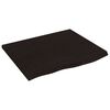 vidaXL Tischplatte Dunkelbraun 60x50x2 cm Massivholz Eiche Behandelt
